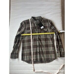 The Kooples Men's M Plaid Button Down Shirt Green Brown Relaxed Fit NWT